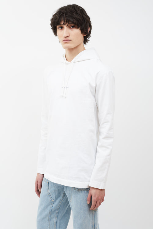 Acne Studios SS18 White Lilly Sweatshirt Hoodie