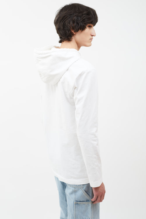 Acne Studios SS18 White Lilly Sweatshirt Hoodie