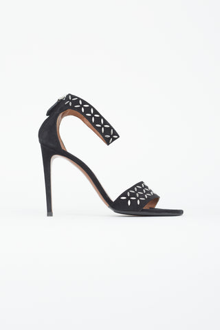 Alaïa Black Suede Studded Heel