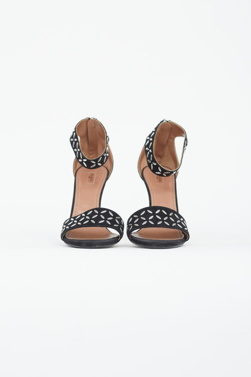 Alaïa Black Suede Studded Heel