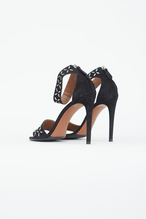 Alaïa Black Suede Studded Heel