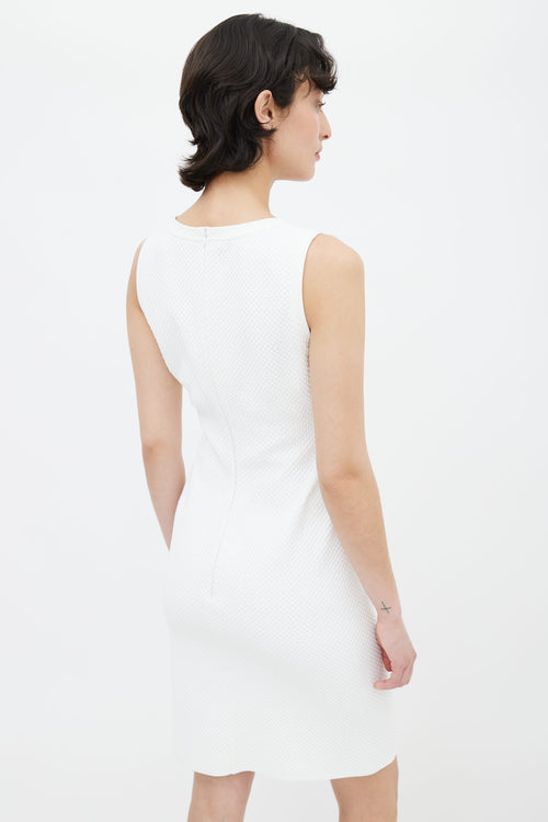 Alaïa White Waffle Knit Sleeveless Dress