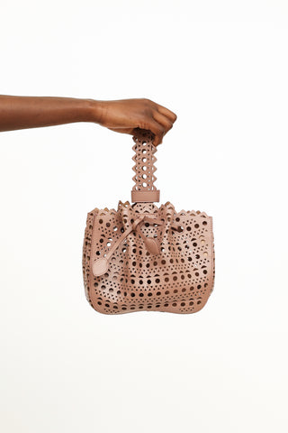 Alaïa Rose-Marie Lasercut Bucket Bag