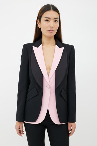 Alexander McQueen Black 
Pink Two Piece Suit