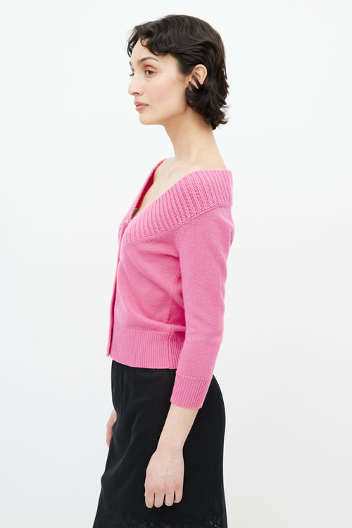 Alexander McQueen Pink Cashmere Knit Sweater