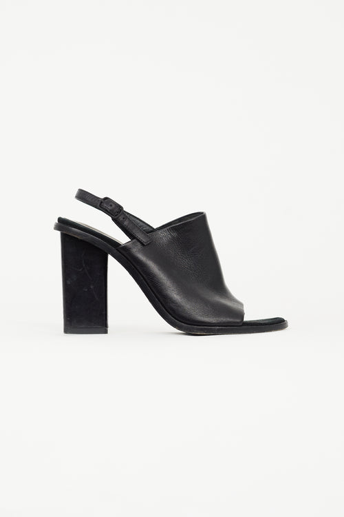 Alexander Wang Black Leather Cole Slingback  Mule