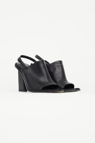 Alexander Wang Black Leather Cole Slingback  Mule