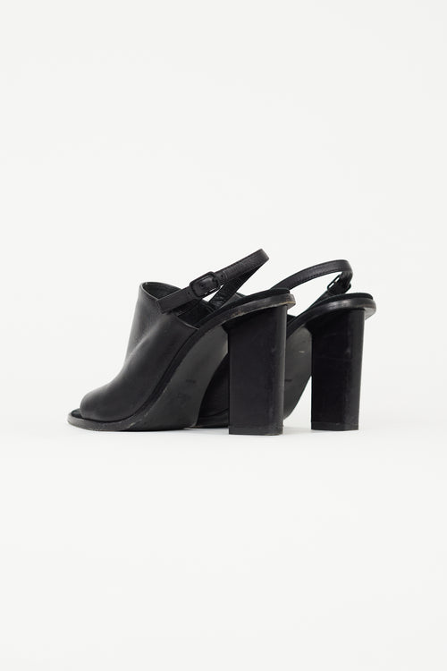 Alexander Wang Black Leather Cole Slingback  Mule