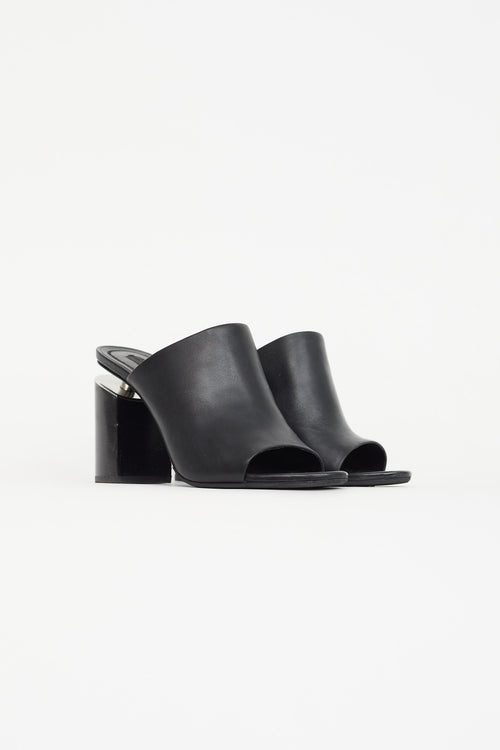 Alexander Wang Black Leather Avery Floating Heel