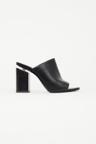 Alexander Wang Black Leather Avery Heeled Mule