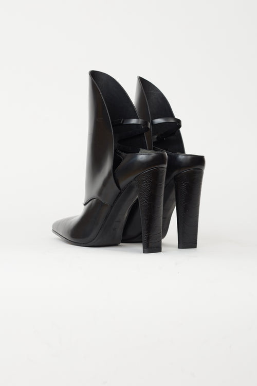 Alexander Wang Black Leather Pointed Toe Heel