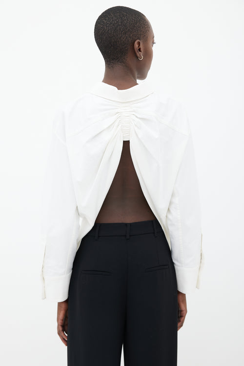 Alexander Wang White Open Back Long Sleeve Shirt