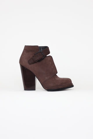 Alexander Wang Brown Suede Lace Up High Heel Boot