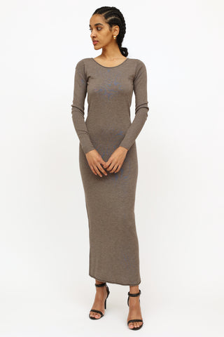 Alexander Wang Grey Knit Longsleeve Dress