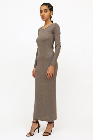 Alexander Wang Grey Knit Longsleeve Dress