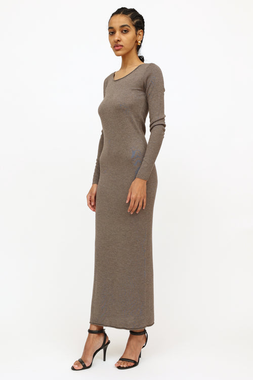 Alexander Wang Grey Knit Longsleeve Dress