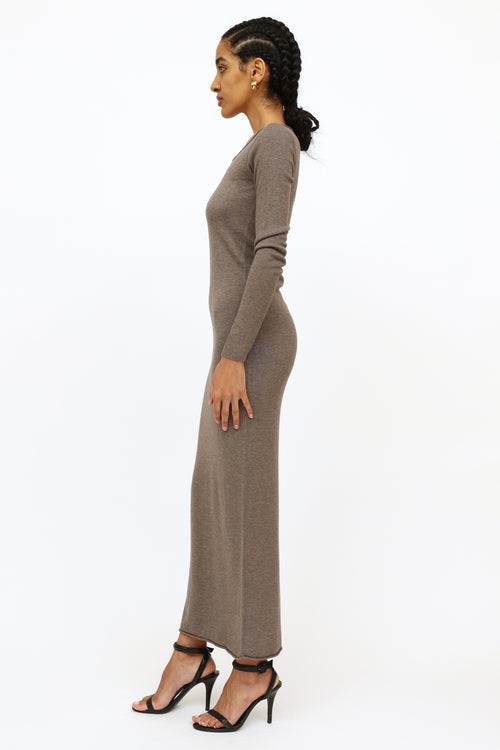 Alexander Wang Grey Knit Longsleeve Dress