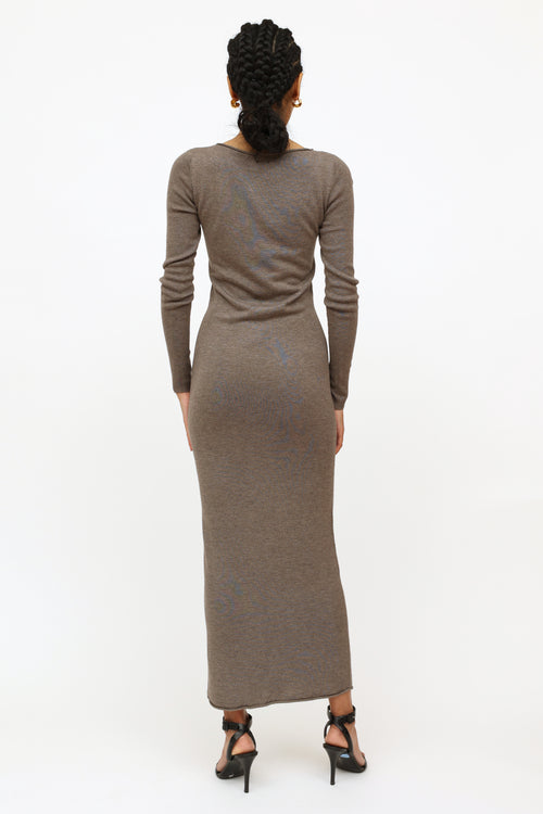 Alexander Wang Grey Knit Longsleeve Dress