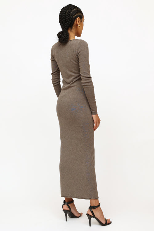 Alexander Wang Grey Knit Longsleeve Dress