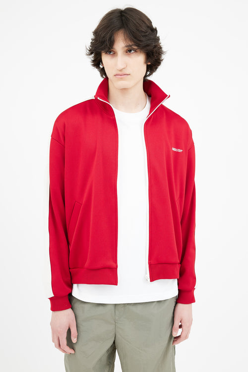 Ambush Red 
Cream Side Stripe Track Jacket