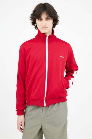 Ambush Red 
Cream Side Stripe Track Jacket