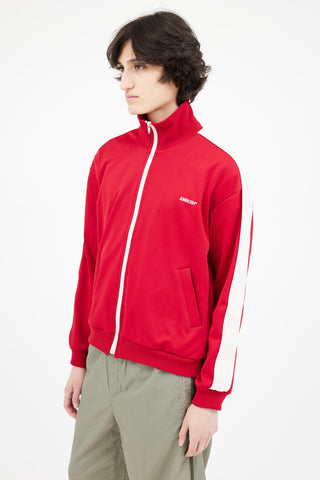 Ambush Red 
Cream Side Stripe Track Jacket