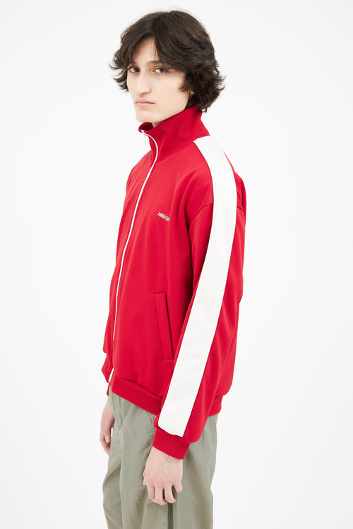 Ambush Red 
Cream Side Stripe Track Jacket