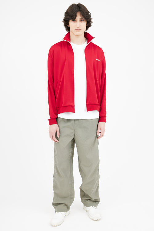 Ambush Red 
Cream Side Stripe Track Jacket