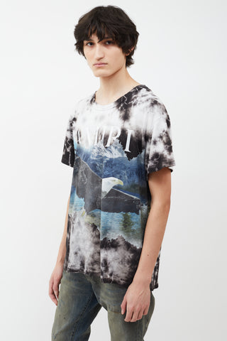 Amiri Black Graphic Print Bleach Out T-Shirt