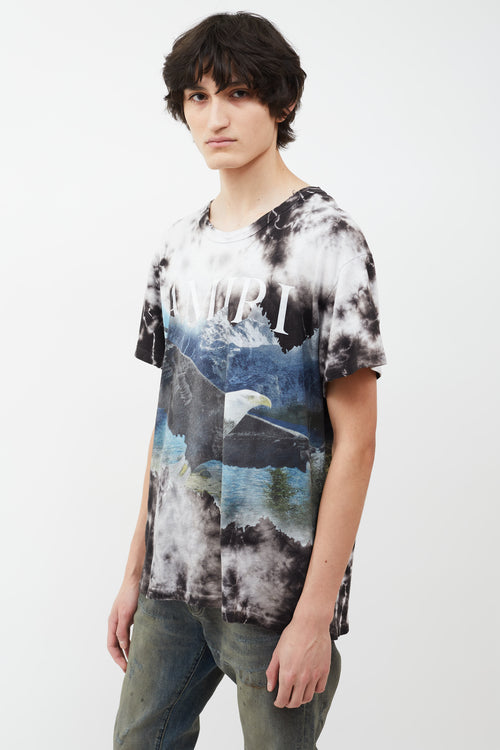 Amiri Black Graphic Print Bleach Out T-Shirt