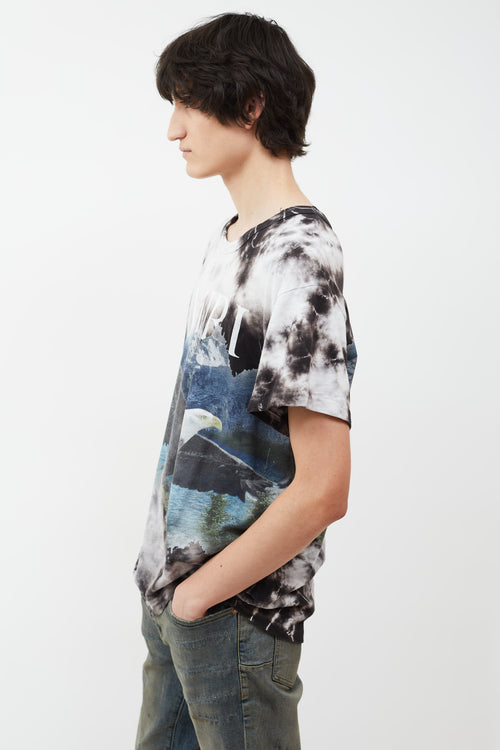 Amiri Black Graphic Print Bleach Out T-Shirt