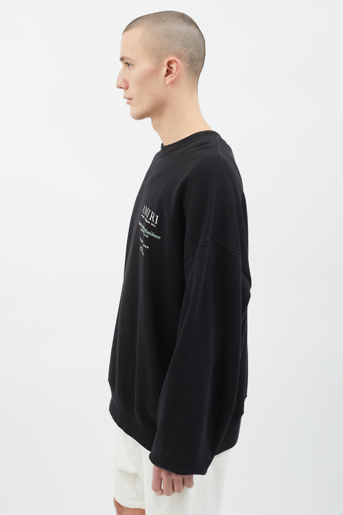 Amiri SS21 Black Graphic Print Crew Sweatshirt