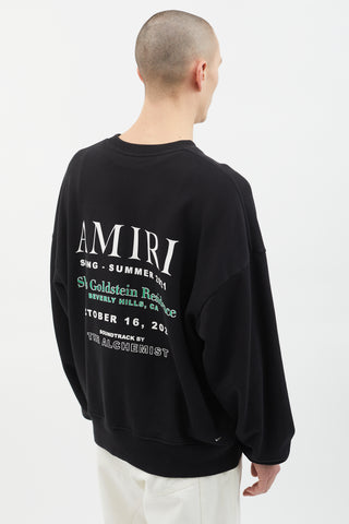 Amiri SS21 Black Graphic Print Crew Sweatshirt