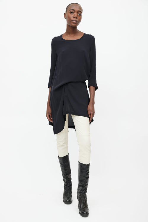 Ann Demeulemeester Black Silk Top