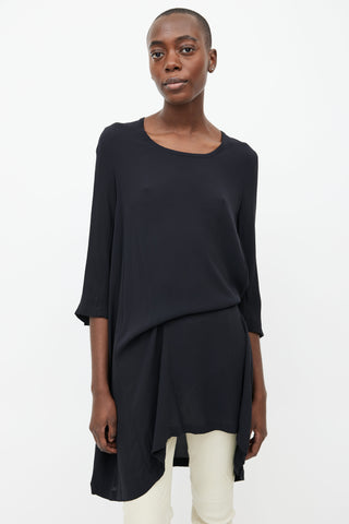 Ann Demeulemeester Black Silk Top