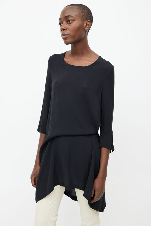 Ann Demeulemeester Black Silk Top