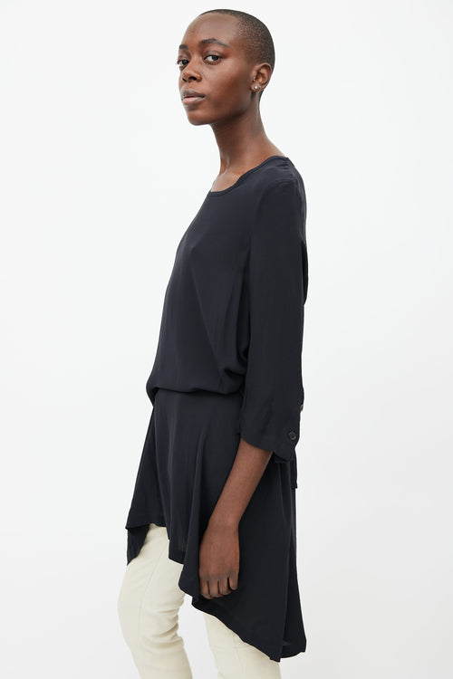 Ann Demeulemeester Black Silk Top