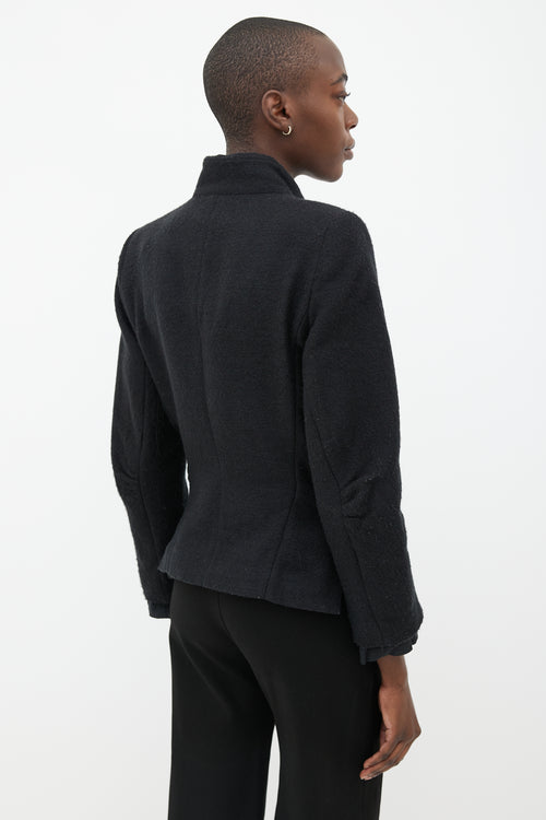 Ann Demeulemeester Black Stand Collar Blazer