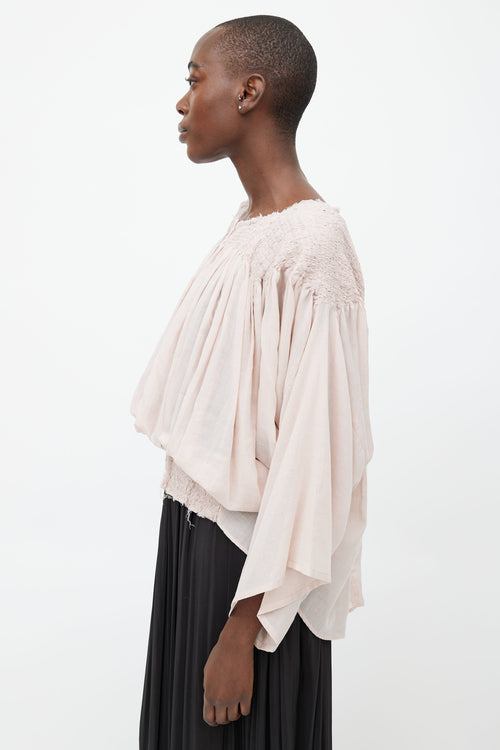 Ann Demeulemeester Pink Ruched Blouse