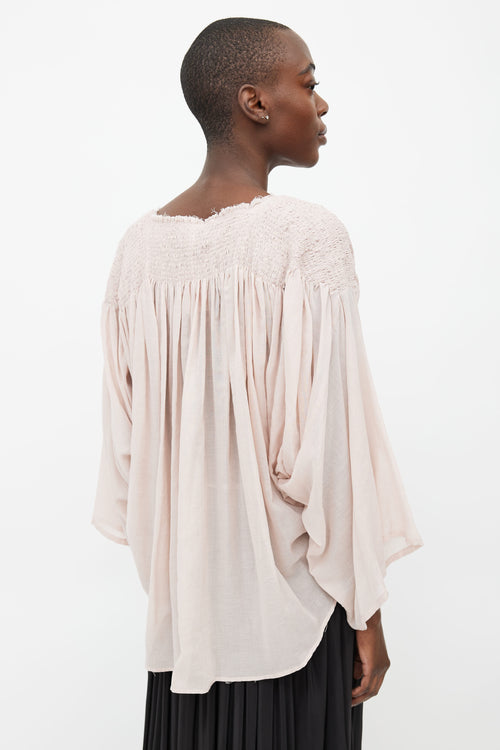 Ann Demeulemeester Pink Ruched Blouse