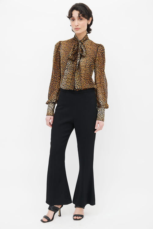 Antonio Berardi Black Flared Pant