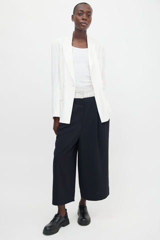 Ba&sh White Nidia Peak Lapel Blazer