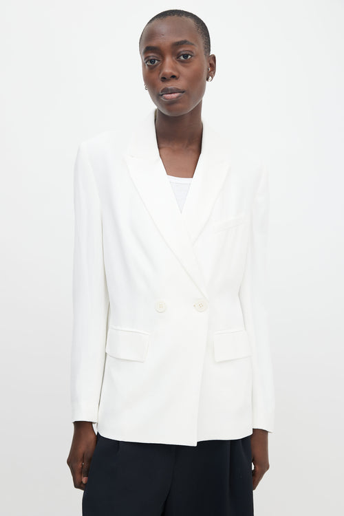 Ba&sh White Nidia Peak Lapel Blazer