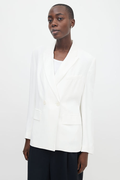 Ba&sh White Nidia Peak Lapel Blazer