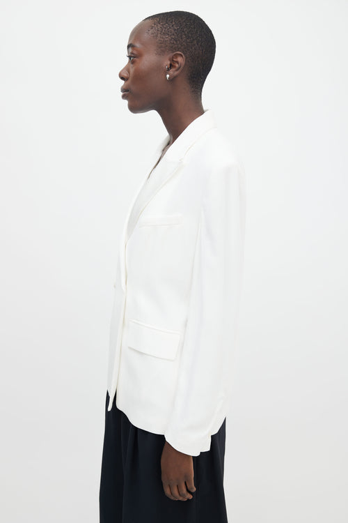 Ba&sh White Nidia Peak Lapel Blazer