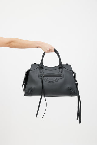 Balenciaga Black Leather Neo Classic City Bag