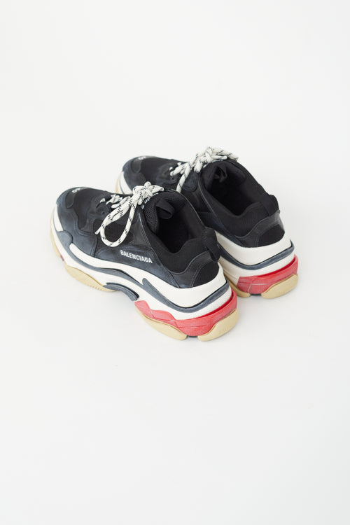 Balenciaga Black Multicolour Triple S Chunky Sneaker