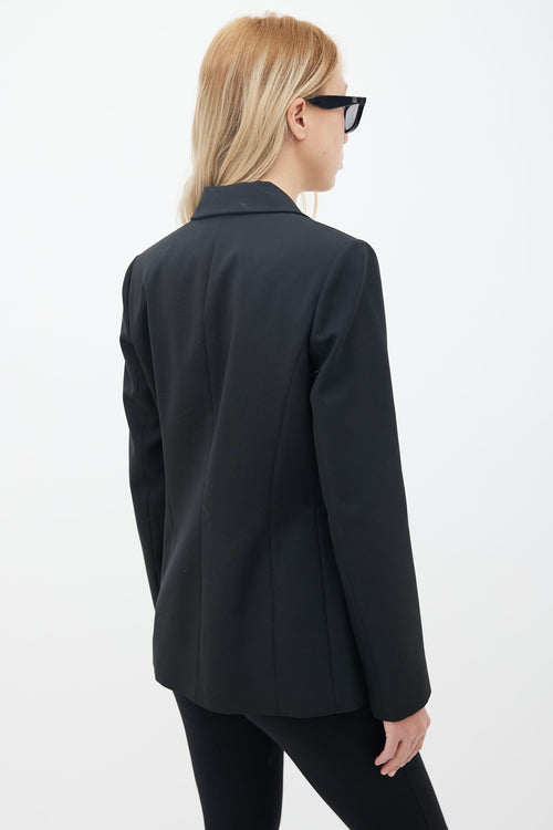 Balenciaga Black Tonal Diamond Patch Pocket Blazer