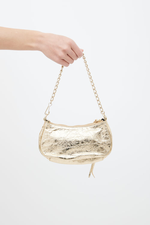 Balenciaga Gold Embellished Le Cagole Chain Shoulder Bag