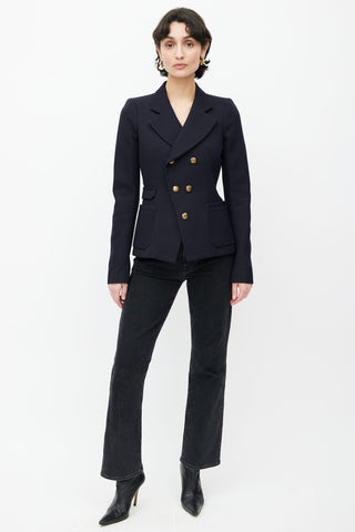 Balenciaga Navy Double Breasted Blazer